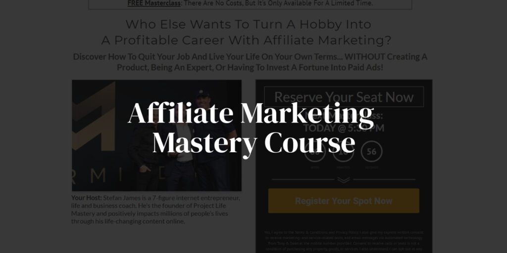 Affiliate Marketing Mastery Course