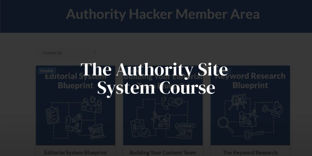 The Authority Site System Course by Authority Hacker
